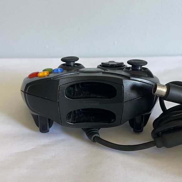 Original Xbox S-Type Controller Black Genuine No Breakaway Cable - Picture 7 of 8